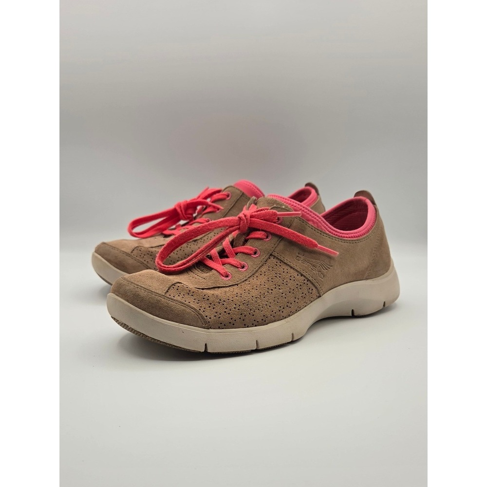 Dansko Elise Women's Sneakers EU 39 Tan Pink Suede Slip Resistant Comfort